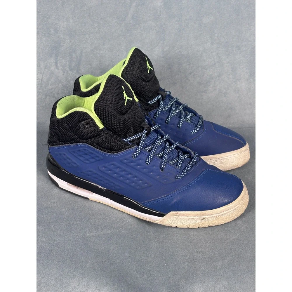 Jordan Flight Origin 2 Deep Royal Blue Black Ghost Green 768902-401 Mens 6Y